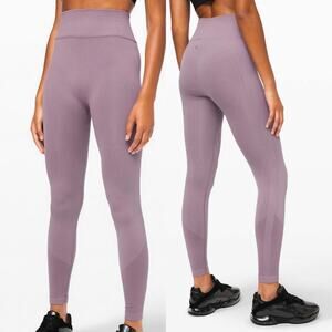 Lululemon Ebb to Street Tight Frosted Mulberry 8 High Rise Legging Light Seam 28
